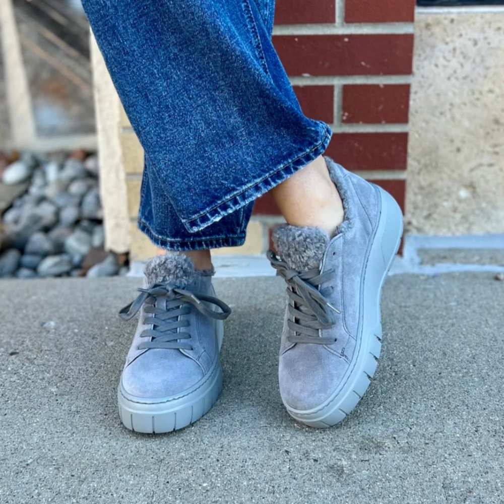 Gabor 73.221.19 Suede Sneaker in Steel - Picture 2 of 4